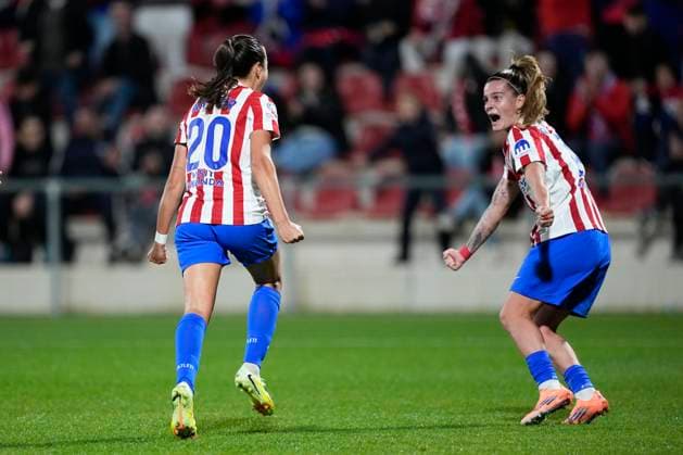 November 12, 2025, Alcala De Henares, Madrid, Spain: Amaiur Sarriegi Isasa of Atletico de Madrid celebrates a goal during the UEFA WomenÃ¢â‚¬â ¢s Champions League 2025 26 League Phase MD3, football match played between Atletico de Madrid and Juventus FC at Centro Deportivo Alcala de Henares on November 12, 2025, in Alcala de Henares, Madrid, Spain. Alcala De Henares Spain - ZUMAa181 20251112_zaa_a181_308 Copyright: xOscarxJ.xBarrosox