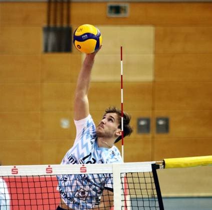 Tobias BESENBOECK Dachau , He Volleyball Bundesliga 2025 26 TSV Haching Muenchen vs ASV Dachau, Geothermie Arena, Unterhaching, 12 11 25 Copyright: WolfgangxFehrmann