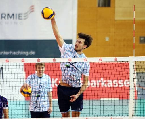 Marius BUECHI Dachau , He Volleyball Bundesliga 2025 26 TSV Haching Muenchen vs ASV Dachau, Geothermie Arena, Unterhaching, 12 11 25 Copyright: WolfgangxFehrmann