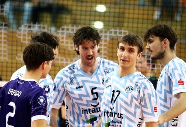 Dachau delighted to win a point, He Volleyball Bundesliga 2025 26 TSV Haching Muenchen vs ASV Dachau, Geothermie Arena, Unterhaching, 12 11 25 Copyright: WolfgangxFehrmann