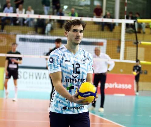 Tobias BESENBOECK Dachau , He Volleyball Bundesliga 2025 26 TSV Haching Muenchen vs ASV Dachau, Geothermie Arena, Unterhaching, 12 11 25 Copyright: WolfgangxFehrmann