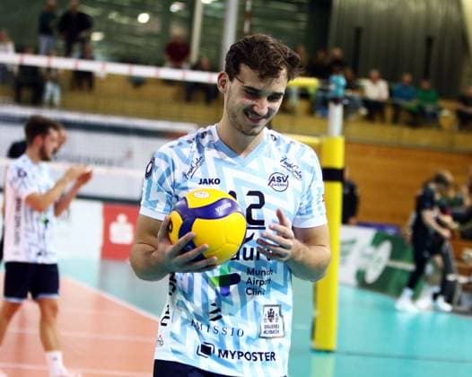 Tobias BESENBOECK Dachau , He Volleyball Bundesliga 2025 26 TSV Haching Muenchen vs ASV Dachau, Geothermie Arena, Unterhaching, 12 11 25 Copyright: WolfgangxFehrmann