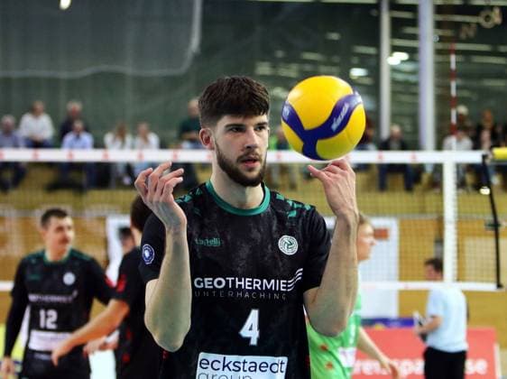 Alexej ZHBANKOV Haching , He Volleyball Bundesliga 2025 26 TSV Haching Muenchen vs ASV Dachau, Geothermie Arena, Unterhaching, 12 11 25 Copyright: WolfgangxFehrmann