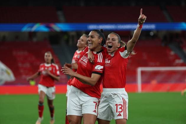 in action during the match between SL Benfica and FC Twente, valid for UEFA WomenÕs Champions League 2025 26 at Est‡dio do Lisboa e Benfica on 12 November 2025. Lisbon Est‡dio do Sport Lisboa e Benfica Lisbon Portugal Copyright: xIMAGOx xPRIMExSPORTSxIMAGESx xFILIPExOLIVEIRAx