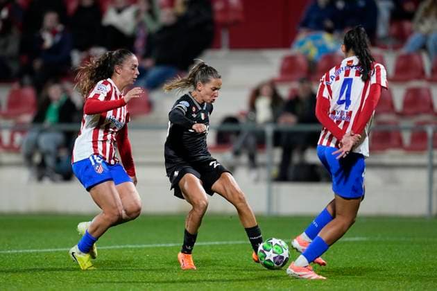 November 12, 2025, Alcala De Henares, Madrid, Spain: Tatiana Pinto of Juventus in action during the UEFA WomenÃ¢â‚¬â ¢s Champions League 2025 26 League Phase MD3, football match played between Atletico de Madrid and Juventus FC at Centro Deportivo Alcala de Henares on November 12, 2025, in Alcala de Henares, Madrid, Spain. Alcala De Henares Spain - ZUMAa181 20251112_zaa_a181_342 Copyright: xOscarxJ.xBarrosox