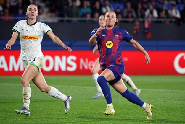 FC Barcelona, Barca Women v OH Leuven - UEFA Women Champions League Ewa Pajor and Zenia Mertens play during the match between FC Barcelona Women and OH Leuven, corresponding to matchday 3 of the league phase of the UEFA Women s Champions League, at the Johan Cruyff Stadium in Barcelona, Spain, on November 12, 2025. Barcelona Spain  Copyright: xUrbanandsportx originalFilename:urbanandsport-fcbarcel251112_npPjw.jpg