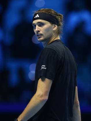 November 12, 2025, Turin, Piedmont, Italy: ALEXANDER ZVEREV of Germany reacts against Jannik Sinner of Italy in the Men s Singles round robin game of the ATP, Tennis Herren Tennis Finals in Turin, Italy. Sinner won 6:4 6:3. Turin Italy - ZUMAc179 20251112_zep_c179_181 Copyright: xMickaelxChavetx