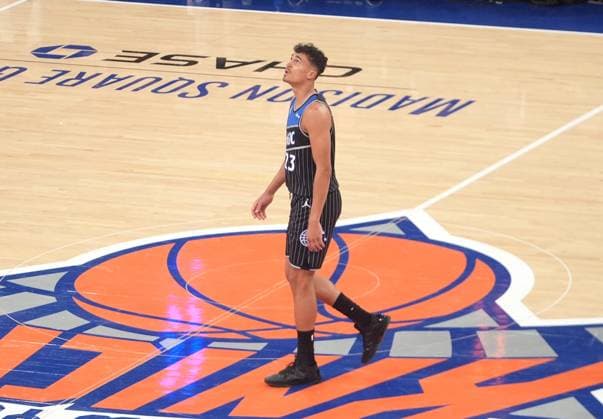 New York Knicks v Orlando Magic - NBA, Basketball Herren, USA NEW YORK, UNITED STATES - NOVEMBER 12: Tristan da Silva (23) of the Orlando Magic is seen during the NBA game between the New York Knicks and the Orlando Magic at Madison Square Garden in New York, United States on November 12, 2025. Selcuk Acar Anadolu New York United States. Editorial use only. Please get in touch for any other usage.  Copyright: x2025xAnadoluxSelcukxAcarx
