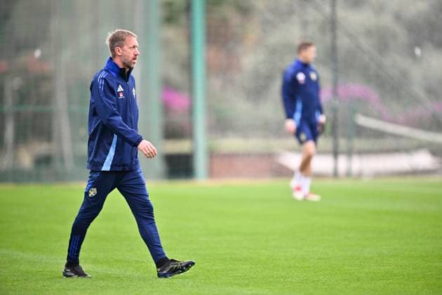 MARBELLA, SPAIN 20251113 Sweden s national team captain Graham Potter during Thursday s training in Marbella ahead of the World Cup qualifiers in Switzerland at the end of the week MARBELLA SPAIN x10050x  Copyright: xPontusxLundahl TTx NATIONAL TEAM FOOTBALL TRAINING MARBELLA