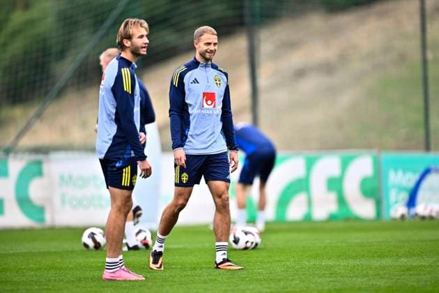 MARBELLA, SPAIN 20251113 Swedish national team player Gustav Lundgren during Thursday s training in Marbella ahead of the men s national team s World Cup qualifying match in Switzerland at the end of the week MARBELLA SPAIN x10050x  Copyright: xPontusxLundahl TTx NATIONAL TEAM FOOTBALL TRAINING MARBELLA