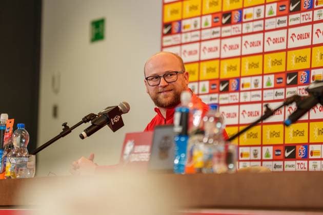 Emil Kopanski seen during Official Conference during november 2025 international break of Polish national team, Nationalteam (Lukasz Germaniuk Ball Raw Images) Warsaw PGE Narodowy Poland Copyright: xLukaszxGermaniukx DSC06794