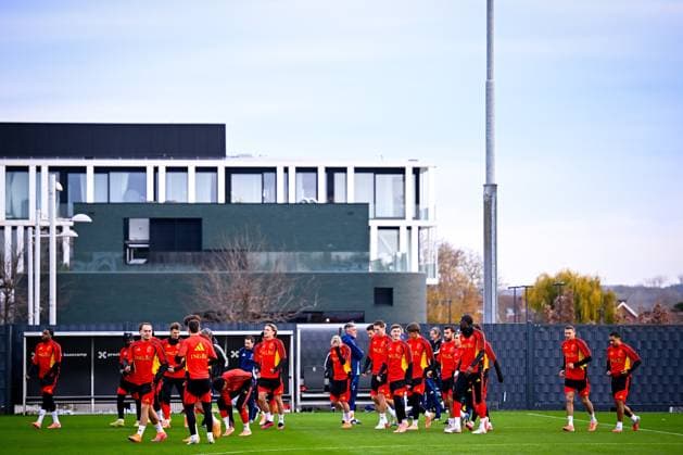 Kazakhstan v Belgium - FIFA World Cup, WM, Weltmeisterschaft, Fussball 2026 UEFA Qualifier - Media Activities 13 11 2025 TUBIZE, BELGIUM - NOVEMBER 13 : The team of Belgium pictured during a training session of the Belgian National Football team prior to the FIFA World Cup 2026 European Qualifiers match between Kazakhstan and Belgium on November 13, 2025 in Tubize, Belgium, 13 11 2025  Copyright: xTomasxSiskx