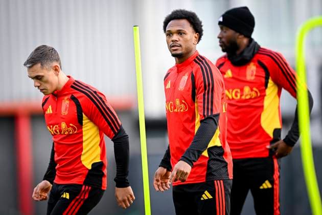 Kazakhstan v Belgium - FIFA World Cup, WM, Weltmeisterschaft, Fussball 2026 UEFA Qualifier - Media Activities 13 11 2025 TUBIZE, BELGIUM - NOVEMBER 13 : Openda Lois forward of Belgium pictured during a training session of the Belgian National Football team prior to the FIFA World Cup 2026 European Qualifiers match between Kazakhstan and Belgium on November 13, 2025 in Tubize, Belgium, 13 11 2025  Copyright: xTomasxSiskx