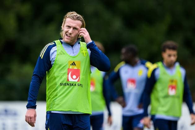 251113 Emil Forsberg of the Swedish national football team during a training session on November 13, 2025 in Marbella Photo Joel Marklund BILDBYRAN code JM JM0748 bbeng fotboll football soccer fotball vm kval fifa world cup qualifier träning practice training sverige sweden sverige a  Copyright: JOELxMARKLUND BB251113JM013