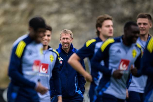 251113 Head coach Graham Potter of the Swedish national football team during a training session on November 13, 2025 in Marbella Photo Joel Marklund BILDBYRAN kod JM JM0748 bbeng fotboll football soccer fotball vm kval fifa world cup qualifier träning practice training sverige sweden sverige a  Copyright: JOELxMARKLUND BB251113JM019
