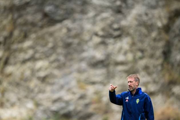 251113 Head coach Graham Potter of the Swedish national football team during a training session on November 13, 2025 in Marbella Photo Joel Marklund BILDBYRAN kod JM JM0748 bbeng fotboll football soccer fotball vm kval fifa world cup qualifier träning practice training sverige sweden sverige a  Copyright: JOELxMARKLUND BB251113JM027