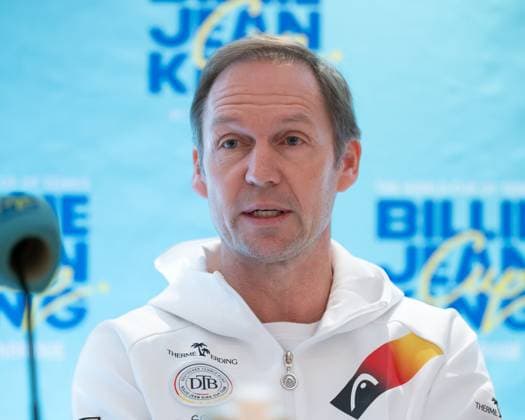 Billie Jean King Cup 2025 Play Offs, TC Ismaning, Munich, Germany, Team Germany Press conference, press conference,Team captain Rainer Schuettler Copyright: xJuergenxHasenkopfx