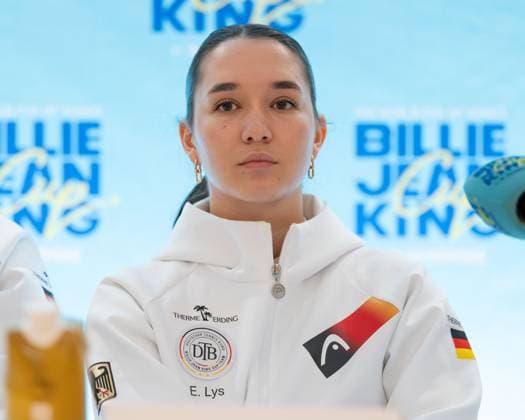 Billie Jean King Cup 2025 Play Offs, TC Ismaning, Munich, Germany, Team Germany Press conference, press conference,Eva Lys Copyright: xJuergenxHasenkopfx