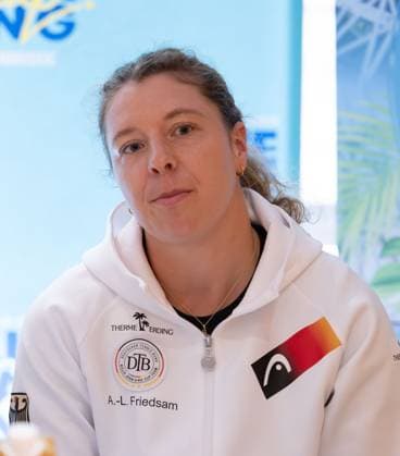 Billie Jean King Cup 2025 Play Offs, TC Ismaning, Munich, Germany, Team Germany Press conference, press conference,Anna Lena Friedsam Copyright: xJuergenxHasenkopfx