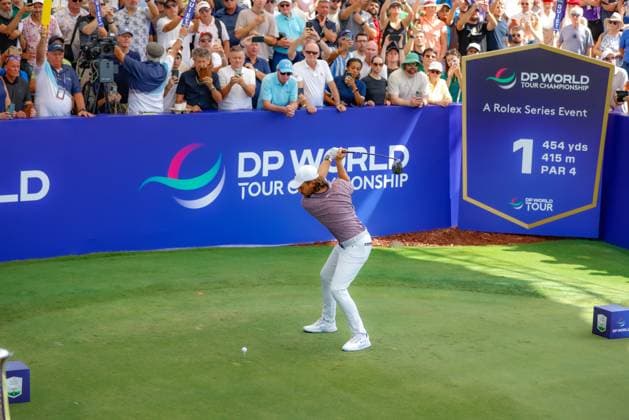 DUBAI, UNITED ARAB EMIRATES - 13.11.2025: Tommy FLEETWOOD (ENG) DP World Tour Championship Dubai at Jumeirah Golf Estates on November 13, 2025 in Dubai, United Arab Emirates.