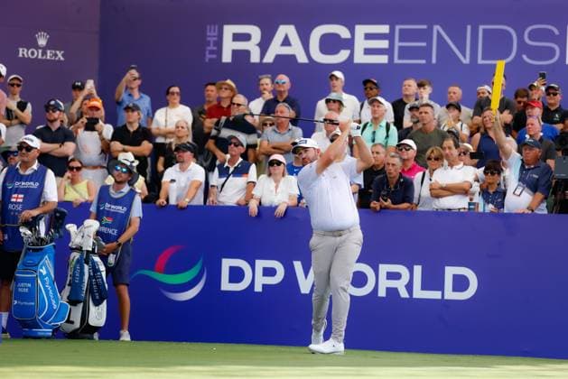 DUBAI, UNITED ARAB EMIRATES - 13.11.2025: Thriston LAWRENCE (RSA) DP World Tour Championship Dubai at Jumeirah Golf Estates on November 13, 2025 in Dubai, United Arab Emirates.