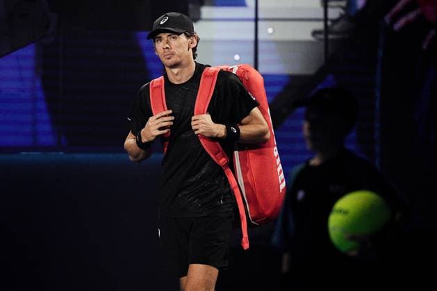 Australia s Alex de Minaur before the singles tennis match of the ATP, Tennis Herren World Tour Finals against United States™ Taylor Fritz at the Inalpi Arena in Turin, Italy - Thursday, Nov. 13, 2025. -  Copyright: xMarcoxAlpozzi LaPressex