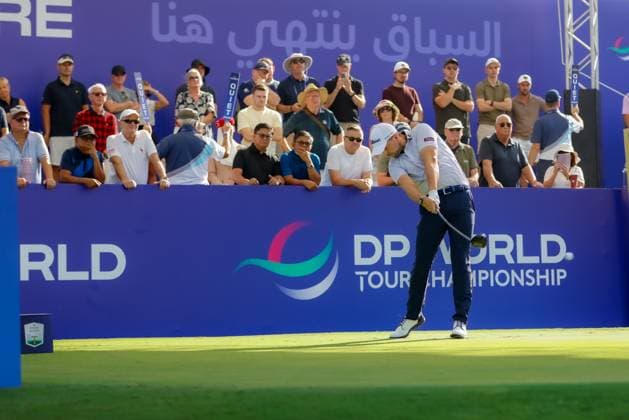 DUBAI, UNITED ARAB EMIRATES - 13.11.2025: Nicolai VON DELLINGSHAUSEN (GER) DP World Tour Championship Dubai at Jumeirah Golf Estates on November 13, 2025 in Dubai, United Arab Emirates.