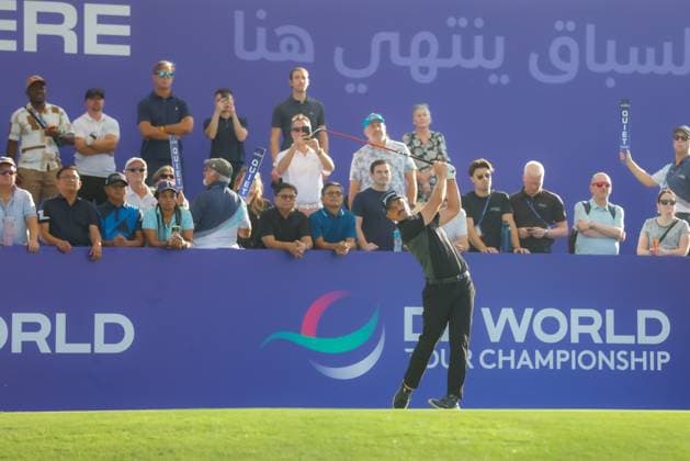 DUBAI, UNITED ARAB EMIRATES - 13.11.2025: Brandon ROBINSON THOMPSON (ENG) DP World Tour Championship Dubai at Jumeirah Golf Estates on November 13, 2025 in Dubai, United Arab Emirates.