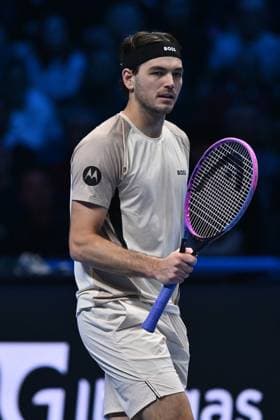 TENNIS - Internazionali di Tennis - Nitto ATP, Tennis Herren Finals 2025 Taylor Fritz (USA) during the singles match between Taylor Fritz (USA) and Alex de Minaur (AUS) during day five of the Nitto ATP Finals 2025 at Inalpi Arena on November 13, 2025 in Turin, Italy Turin Italy  Copyright: xIPAxSport ABACAx