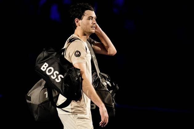 United States™ Taylor Fritz after the singles tennis match of the ATP, Tennis Herren World Tour Finals against Australia s Alex de Minaur at the Inalpi Arena in Turin, Italy - Thursday, Nov. 13, 2025. -  Copyright: xMarcoxAlpozzi LaPressex