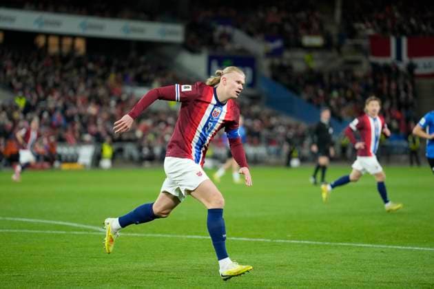 Football, World Cup qualification Norway Estonia Oslo 20251113 Norway s Erling Braut Haaland during the World Cup qualifying match in football between Norway and Estonia at Ullevaal Stadion Photo Fredrik Varfjell NTB Oslo Norway EDITORIAL USE ONLY RESTRICTED USE FOR BETTING COMPANIES  Copyright: xFredrikxVarfjellx xNTBx