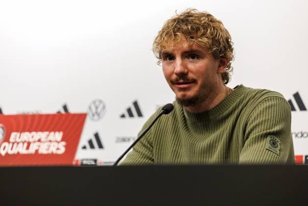 Nick Woltemade Germany , Press conference, Luxembourg vs. Germany, Football, World Cup Qualification Europe, Matchday 09, Season 2025 2026, 13 11 2025 Luxembourg vs. Germany, Football, World Cup Qualification Europe, Matchday 09, Season 2025 2026, 13 11 2025 Copyright: xEibner-Pressefoto AlexanderxNeisx EP_ANS