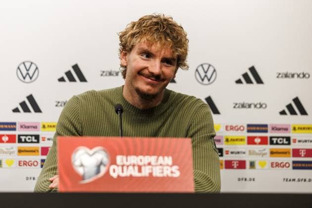 Nick Woltemade Germany , Press conference, Luxembourg vs. Germany, Football, World Cup Qualification Europe, Matchday 09, Season 2025 2026, 13 11 2025 Luxembourg vs. Germany, Football, World Cup Qualification Europe, Matchday 09, Season 2025 2026, 13 11 2025 Copyright: xEibner-Pressefoto AlexanderxNeisx EP_ANS