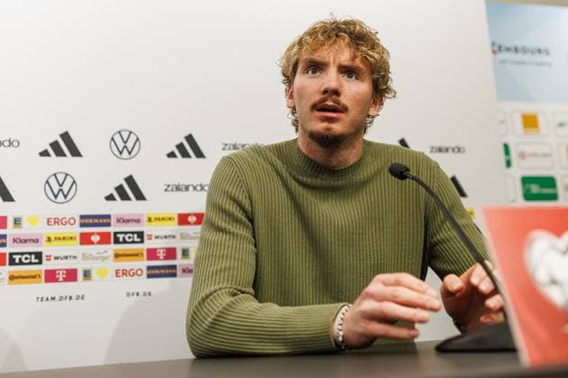 Nick Woltemade Germany , Press conference, Luxembourg vs. Germany, Football, World Cup Qualification Europe, Matchday 09, Season 2025 2026, 13 11 2025 Luxembourg vs. Germany, Football, World Cup Qualification Europe, Matchday 09, Season 2025 2026, 13 11 2025 Copyright: xEibner-Pressefoto AlexanderxNeisx EP_ANS