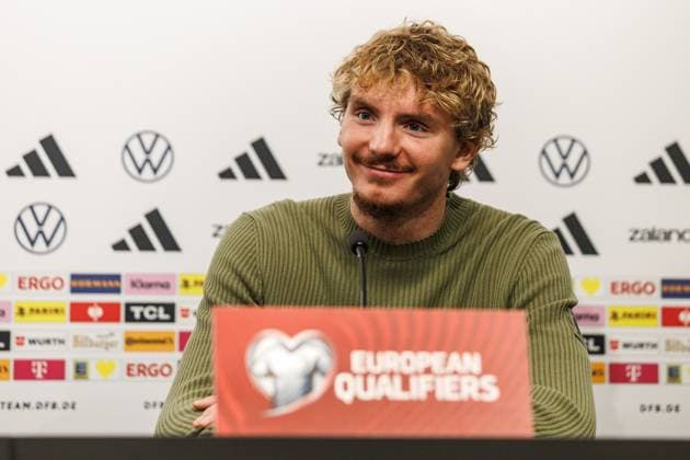 Nick Woltemade (Deutschland), Pressekonferenz, Luxemburg vs Deutschland, Fussball, WM Qualifikation Europa, 09. Spieltag, Saison 2025 2026, 13.11.2025 Luxemburg vs Deutschland, Fussball, WM Qualifikation Europa, 09. Spieltag, Saison 2025 2026, 13.11.2025 *** Nick Woltemade Germany , Press conference, Luxembourg vs. Germany, Football, World Cup Qualification Europe, Matchday 09, Season 2025 2026, 13 11 2025 Luxembourg vs. Germany, Football, World Cup Qualification Europe, Matchday 09, Season 2025 2026, 13 11 2025 Copyright: xEibner-Pressefoto AlexanderxNeisx EP_ANS