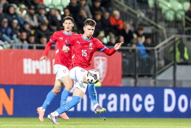 13.11.2025, Karvina Mecz towarzyski sezon 2025 26 Czechy - San Marino - International Friendly, Länderspiel, Nationalmannschaft football match Czech Republic - San Marino Nz. Patrik Hellebrand Fot. Michal Chwieduk Arena Akcji NEWSPIX.PL --- newspix.pl 