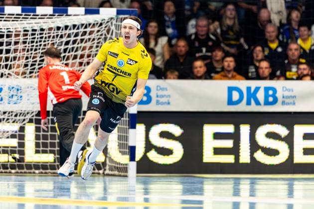13 11 2025, GER, Handball, Men, Season 25 26, Daikin 1 Bl, 12 Matchday ThSV Eisenach TVB Stuttgart Kasper Thorsen Lien TVB Stuttgart 99817 Eisenach Werner Assmann Halle Am Sportp Thueringen Germany
