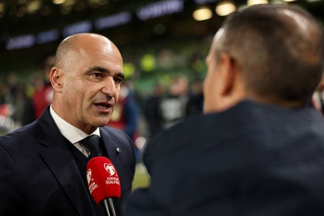 2026 FIFA World Cup, WM, Weltmeisterschaft, Fussball Qualifier Group F, Aviva Stadium, Dublin 13 11 2025 Republic of Ireland vs Portugal Portugal s Manager Roberto Martinez speaks to the media ahead of the match Roberto Martinez speaks to the media ahead of the match 13 11 2025  Copyright: x INPHO MorganxTreacyx MT2_8675