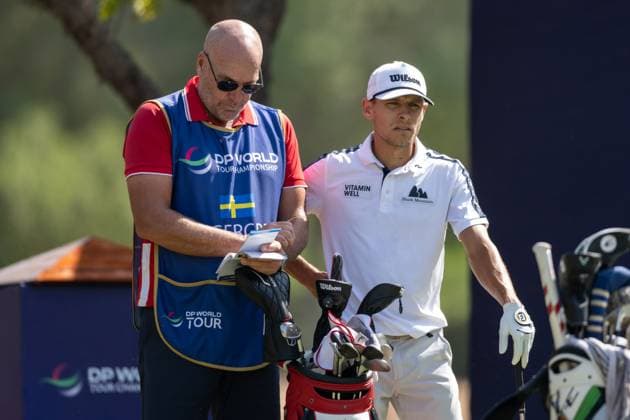 Joakim Lagergren SWE Round 1 of the DP World Tour Championship 2025, held at the Jumeirah Golf Estate, Earth Course, Dhabi, United Arab Emerites 13 16 November 2025 Dubai United Arab Emerites DP World Tour, Dp World Tour Championship 2025, Golf x11290x  Copyright: xWilliamxBrodin TTx Abu Dhabi HSBC Championship 2025