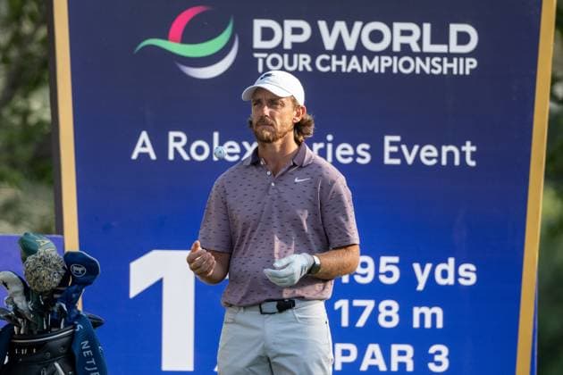 Tommy Fleetwood ENG Round 1 of the DP World Tour Championship 2025, held at the Jumeirah Golf Estate, Earth Course, Dhabi, United Arab Emerites 13 16 November 2025 Dubai United Arab Emerites DP World Tour, Dp World Tour Championship 2025, Golf x11290x  Copyright: xWilliamxBrodin TTx Abu Dhabi HSBC Championship 2025