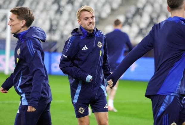 Football, World Cup qualifiers, Northern Ireland national team, Training and press conference