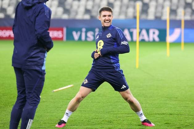 Northern Ireland Training Thursday, Kosicka Futbalova Arena, Kosice, Slovakia 13 11 2025 Paul Smyth Paul Smyth 7 11 2025  Copyright: x INPHO JonathanxPorterx 131125JP1NorthernIreland151