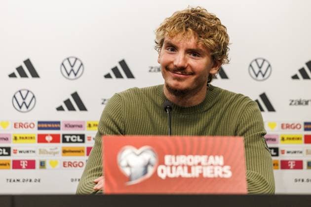 Nick Woltemade Germany , Press conference, Luxembourg vs. Germany, Football, World Cup Qualification Europe, Matchday 09, Season 2025 2026, 13 11 2025 Luxembourg vs. Germany, Football, World Cup Qualification Europe, Matchday 09, Season 2025 2026, 13 11 2025 Copyright: xEibner-Pressefoto AlexanderxNeisx EP_ANS