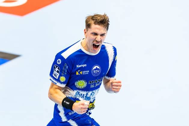 13 11 2025, GER, Handball, Men, Season 25 26, Daikin 1 Bl, 12 Matchday ThSV Eisenach TVB Stuttgart Oskar Joelsson ThSV Eisenach,3 99817 Eisenach Werner Assmann Halle Am Sportp Thueringen Germany