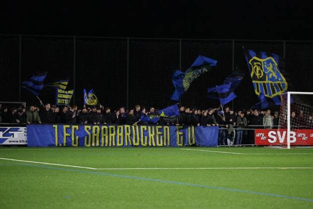 13 11 2025, Soccer, Men, Sparkassen Pokal Saarland, 2 Round, Season 2025 2026, SV Bliesmengen Bolchen 1 FC Saarbrücken, The Fans 1 FC Saarbrücken Bliesmengen Bolchen Burgwegstadion Saarland Germany EN Copyright: xSebastianxBachx