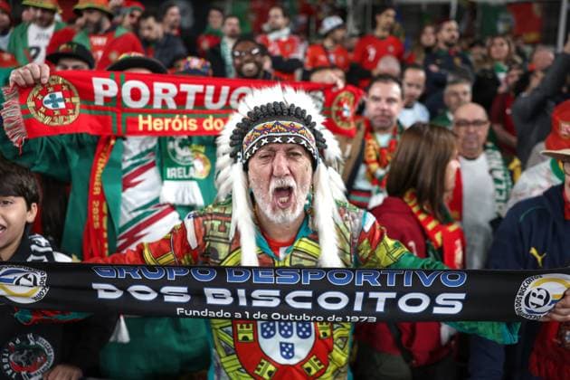 2026 FIFA World Cup, WM, Weltmeisterschaft, Fussball Qualifier Group F, Aviva Stadium, Dublin 13 11 2025 Republic of Ireland vs Portugal A Portugal fan ahead of the match A Portugal fan ahead of the match 13 11 2025  Copyright: x INPHO MorganxTreacyx MT2_8771