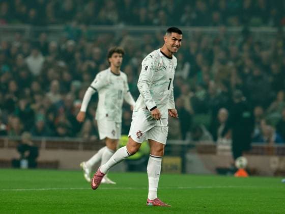 2026 FIFA World Cup, WM, Weltmeisterschaft, Fussball Qualifier Group F, Aviva Stadium, Dublin 13 11 2025 Republic of Ireland vs Portugal Portugal s Cristiano Ronaldo reacts Cristiano Ronaldo reacts 13 11 2025  Copyright: x INPHO MorganxTreacyx 0U6A0286
