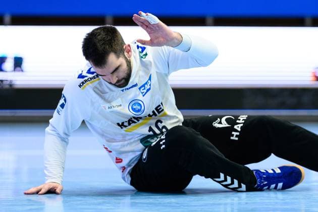 Miljan, Vujovic TW, TVB Stuttgart, 16 GER, Thuringia, ThSV Eisenach v TVB Stuttgart, 1 Daikin Handballbundesliga, Handball, Matchday 12, Season 2025 2026, 13 11 2025 GER, Thuringia, ThSV Eisenach v TVB Stuttgart, 1 Daikin Handballbundesliga, Handball, Matchday 12, Season 2025 2026, 13 11 2025 Eisenach Copyright: xEibner-Pressefoto MartinxHerbstx EP_MHT