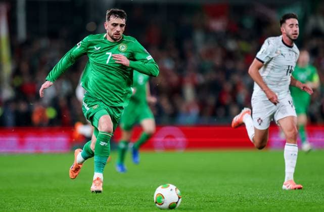 2026 FIFA World Cup, WM, Weltmeisterschaft, Fussball Qualifier Group F, Aviva Stadium, Dublin 13 11 2025 Republic of Ireland vs Portugal Ireland s Troy Parrott Troy Parrott 13 11 2025  Copyright: x INPHO RyanxByrnex RB2_3700