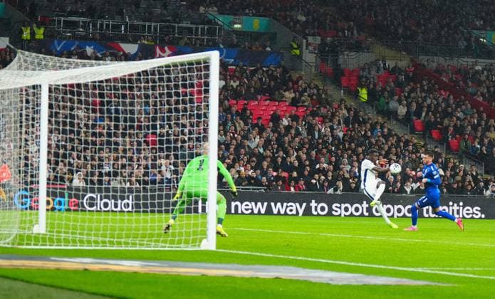 bukayo Saka of England scores the opening goal England v Serbia, FIFA 2026 World Cup Qualifying, Group K, Football, Wembley Stadium, London, UK - 13 Nov 2025London Wembley Stadium United Kingdom EDITORIAL USE ONLY No use with unauthorised audio, video, data, fixture lists, club league logos or live services. Online in-match use limited to 120 images, no video emulation. No use in betting, games or single club league player publications. Copyright: xJavierxGarcia Shutterstockx 15759347e